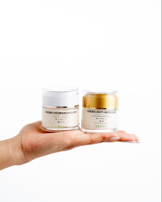 Crema desmanchadora + crema anti arrugas